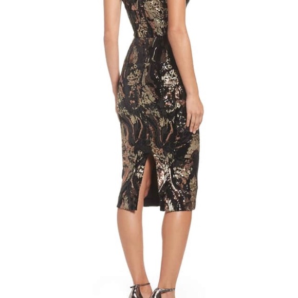 Sold- Dress the Population Allison Sequin Velvet - Picture 2 of 3